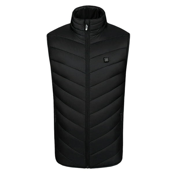 9 Área de Calefacción Chaleco Unisex al aire libre Ropa de abrigo con calefacción para montar Esquí Pesca Enchufe USB en chalecos con calefacción