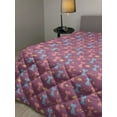 thumbnail image 2 of Argyle Down Alternative Comforter, Geometric Rhombus Forms Tulip and Daisy Blooms Hearts Diamond Pattern, Microfiber Quilt for All Season, 5 Sizes, Dark Purple Multicolor, by Ambesonne, 2 of 3