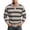 Beige, variant on Zysthvn Golf Long Sleeve Shirts for Men Striped Casual Polo Mens Tees Button Comfy Turn Down Collar Vintage Tops