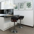 thumbnail image 2 of Trent Home Adjustable Swivel Fabric Bar Stool in Charcoal Gray, 2 of 8