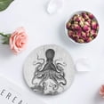 thumbnail image 4 of FMSHPON Octopus Set of 6 Round Coaster for Drinks, Absorbent Ceramic Stone Coasters Cup Mat with Cork Base for Home Kitchen Room Coffee Table Bar Decor, 4 of 6