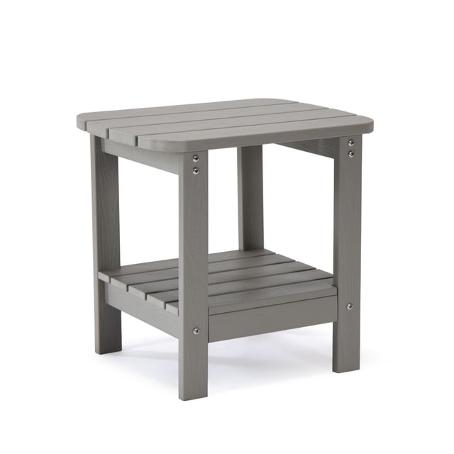 Table d’appoint Backyard Lifestyles polycarbonate – gris clair, table de patio intérieure et extérieure
