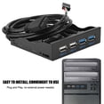 thumbnail image 4 of 3.5 Pulgadas 4 Puertos Alta Velocidad USB3.0+USB2.0 Panel Frontal de DiChete para La LACA BASE DE DESCRITORIO, 4 of 7