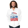 thumbnail image 3 of Street Fighter American Guile USA Men Big & Tall Zip Hoodie Brisco Brands 5X, 3 of 5