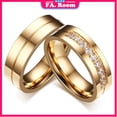 thumbnail image 2 of Anillo De Pareja De Moda Para Mujeres Hombres Amantes De Titanio Anillos De Boda De Acero Inoxidable, 2 of 4