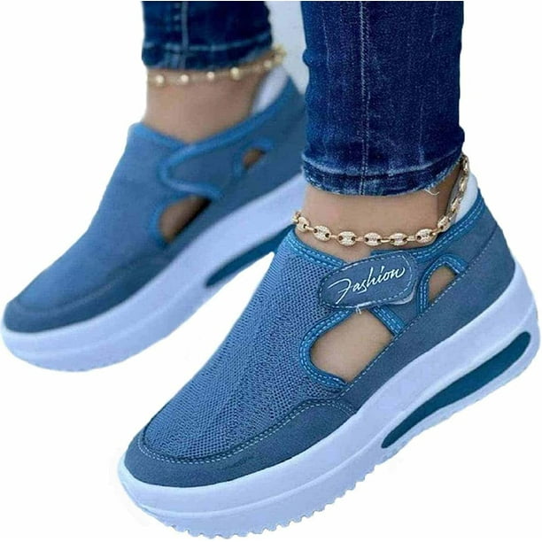 Tenis casuales de primavera, zapatos de caminar para mujer, zapatos casuales de malla, tenis de moda, tenis transpirables de primavera Xishao ropa