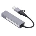 thumbnail image 3 of Adaptador de red USB 3.0 Hub Aleación de aluminio USB3.0 a Hub de tarjeta de red Gigabit, 3 of 6