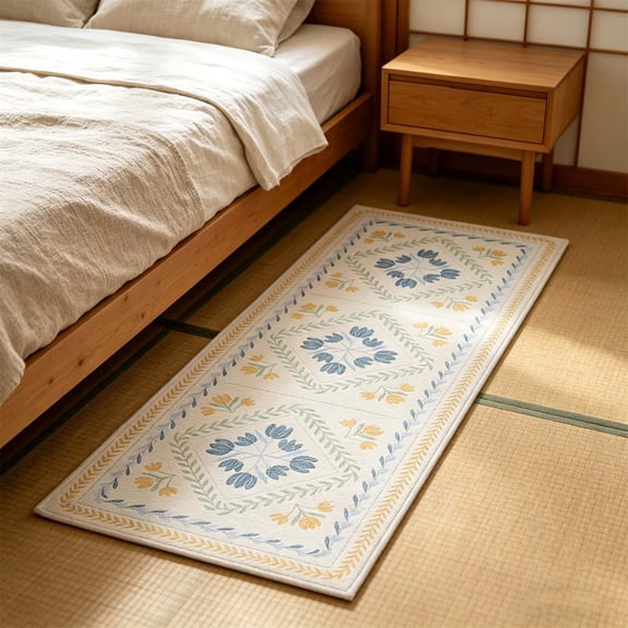 YingYouFu Doormat 50x180cm, Welcome Printed Floor Mat Runner, Indoor Outdoor Heavy Duty Entrance Rug for Hallway Porch Patio Long Corridor