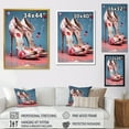 thumbnail image 4 of Designart "Mid-Century Elegant Pink High Heels III" Fashion Framed Wall Art - Glam Pink Fashion High Heels Entryway Framed Wall Art Print, 4 of 6