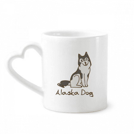 

Alaskan Dog Breed USA Art Deco Fashion Mug Coffee Cerac Drinkware Glass Heart Cup