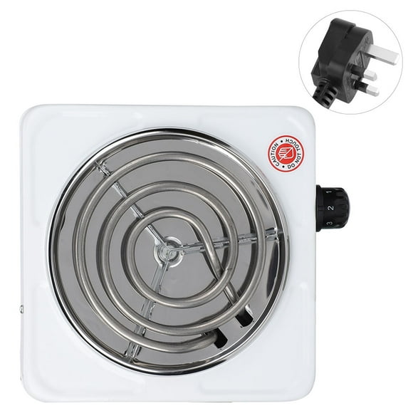ZOUSSIQI Countertop Electric Single Coil Burner Adjustable Temperature Control 1000W 220V UK Plug JU316-65577