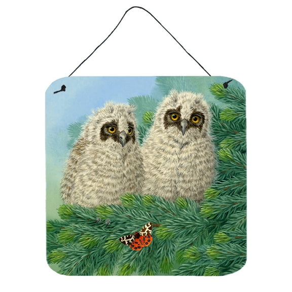 Owlets and Butterfly by Sarah Adams Wall or Door Hanging Prints