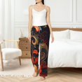 thumbnail image 4 of Salouo Fiery Floral Pattern Print Women's Pajama Pants Casual Loose Sweatpants PJs Flowy Pants Drawstring Palazzo for Women Wide Leg Pants Lounge Pajama -X-Large, 4 of 8