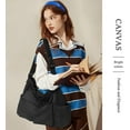 thumbnail image 6 of Canvas Messenger Bag Hobo Shoulder Bag Crossbody Bag with Multiple Pockets Large Tote Bag Handbag for Teen Women Men, 6 of 9