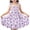 Purple, variant on CYRBOKO Dresses for Girls, Floral Print Summer A-line Drawstring Bow Casual Dresses Purple Size 7-8 T