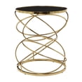 thumbnail image 6 of DecMode 20" x 24" Black Marble Accent Table with Spiral Base, 1-Piece, 6 of 7