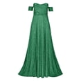 thumbnail image 5 of HXWCHs Women's Victorian Gown Solid Color Tailored Waist Gothic Retro Court Party Dress Green M, 5 of 5