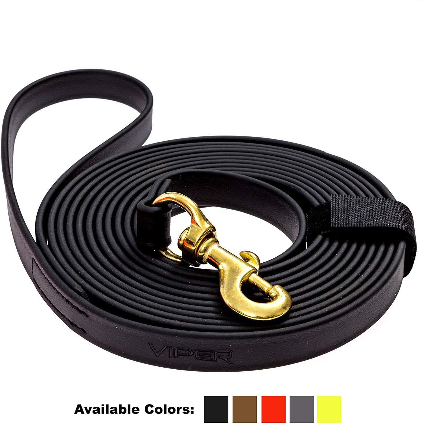 Viper - Biothane K9 Working Dog Leash Waterproof Lead for Tracking Training  Schutzhund Odor-Proof Long Line with Solid Brass Snap for Puppy Medium and  Large Dogs(Black: W: 3/4