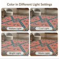 thumbnail image 7 of ODIKA 5'x7' Pink Blue Geometric Floral Design Washable Area Rug Intricate Motif for Dining Room, Under Table, Home Office, Non-Slip Chair-Friendly, 7 of 7