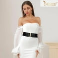 thumbnail image 2 of Wide Elastic Stretch Waist Belts for Women Dress Vintage Belt, 2 of 9
