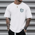 thumbnail image 2 of YUEHUA Men's Graphic Short Sleeve T Shirt Crew Neck Casual Loose Fit Tee Tops, 2 of 7