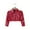 C-Red188, variant on JIAYUE Girls Outerwear Jackets Turn Down Collar Long Sleeve Solid Color Stylish Cropped Jacket For Kids Fashion Casual Wear