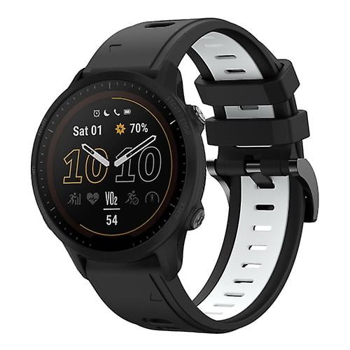 For Garmin Forerunner 955 22mm Two-color Sports Silicone Watch Band
