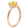 thumbnail image 4 of 2 ct Heart Cut Natural Citrine Solitaire 18K Rose Gold Womens Engagement Ring, 4 of 6