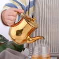 thumbnail image 4 of ABCISI 17oz Stainless Steel Gooseneck Teapot, Metal Gooseneck Tea Pot with Filter, Coffee Server Olive Oil Can Table Serving Pot for Home, Restaurant, Outdoor, Dishwasher Safe (Rose Gold), 4 of 12