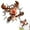 Deer-b, variant on Christmas Creative Wall Sticker, Santa Claus Breaking Through Wall Design, Removable Large 3D Santa Claus Wall Decals, for Window Refrigerator Decorations