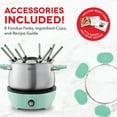 thumbnail image 6 of Dash 3qt Stainless Steel Electric Deluxe Fondue Maker with Temperature Control Fondue Forks, 6 of 6