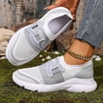 thumbnail image 3 of Rokment Women's Orthopedic Slip on Walking Shoes 2026 Spring Fall Comfortable Casual Mesh Memory Foam Wedge Low Heels Athletic Running Tennis Jogging Nursing Fashion Sneakers Grey Size 6.5, 3 of 7