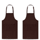 thumbnail image 1 of Paquete de 2 delantales ajustables resistentes a las gotas de agua con 2 bolsillos delantales de cocina para mujeres hombres chef, 1 of 5