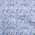 thumbnail image 1 of oneOone Georgette Viscose Medium Blue Fabric Abstract Floral Craft Projects Decor Fabric Printed By The Yard 42 Inch Wide-1ra, 1 of 5