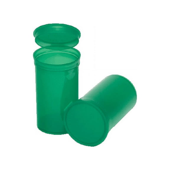 Philips Empty Prescription Pop Top Vial Made in USA Pack of 225 Dry Herb Containers with Child Resistant Translucent Green Color 19 Dram Medical Pharmacy Pill Bottles
