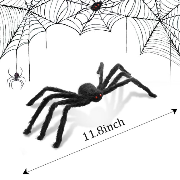 Liwarace Halloween Spider Prop Indoor Outdoor Party Decor 11.8"