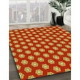 thumbnail image 2 of Ahgly Company Indoor Round Patterned Carrot Orange Area Rugs, 5' Round, 2 of 6