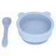 thumbnail image 1 of Cuenco de alimentación para bebé, juego de alimentación para bebé, juego de alimentación de silicona para bebé, juego de cuchara y cuenco de silicona, acabado de lujo para bebé, 1 of 8