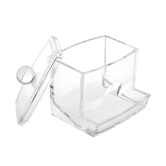 ACDANC Clear Acrylic Cotton Pad Swab Q-tip Storage Bud Holder Case Box