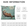 thumbnail image 5 of Nawypu  Cartoon Sloth On The Tree Throw Pillow Cover Lake Green Cute Funny Animal Star Decorative Pillow Case Home Decor Square Pillowcase, 5 of 5