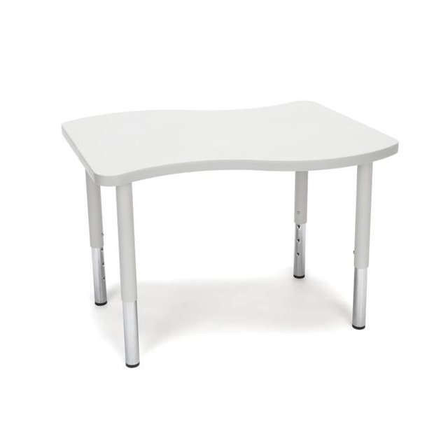 OFM WAVE-S-SL-GRYNB Adapt Series Small Wave Student Table - 18-26 in. Height Adjustable Desk, Gray Nebula