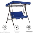 thumbnail image 2 of Durable Swing Set Fabric Garden Swing Waterproof Canopy Replacement Simple Installation Uv-proof Outdoor Patio Swing Sun Shade Seat Cover Set, 2 of 8