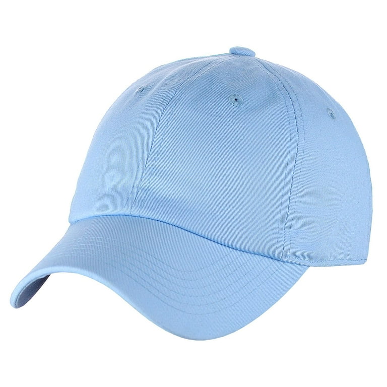 Plain Blank Classic Low Profile Cotton Baseball Cap Baby Blue