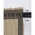 thumbnail image 6 of Black Brown Retro Greek Key Tier Curtains 36 Inch Length,Sheer Curtains for Bedroom Living Room Window Geometric Greece Ancient Rustic Small Half Window Kitchen Curtains & Drapes 27.5"x36" 2 Panels, 6 of 6