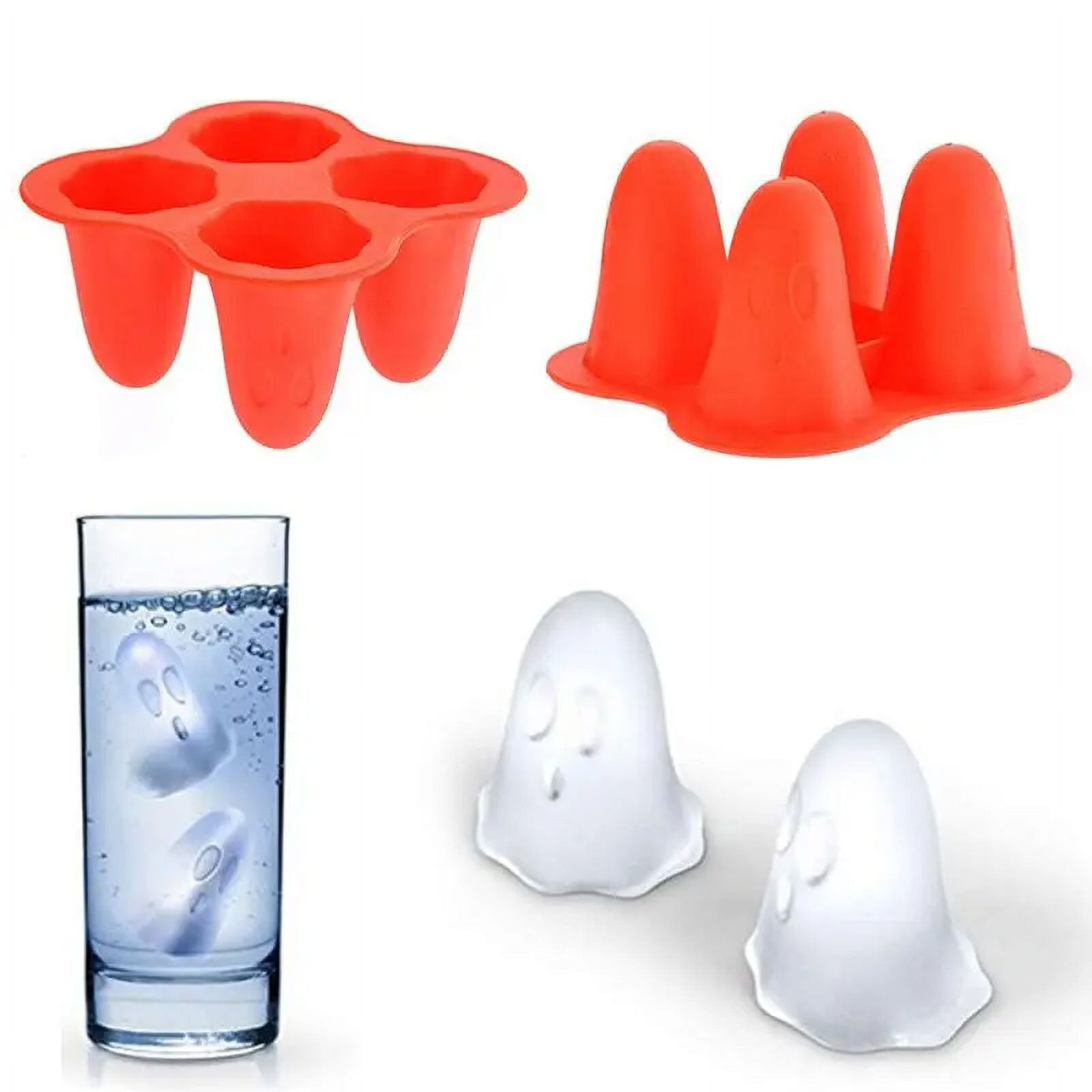 Ghost Ice Cube Tray, Halloween Party Ghost Tpr Mold Ice Cube, Fun Shark Fin Ice  Cube Mold, Soap, Chocolate, Candles, Candy, Jelly. - Temu Germany
