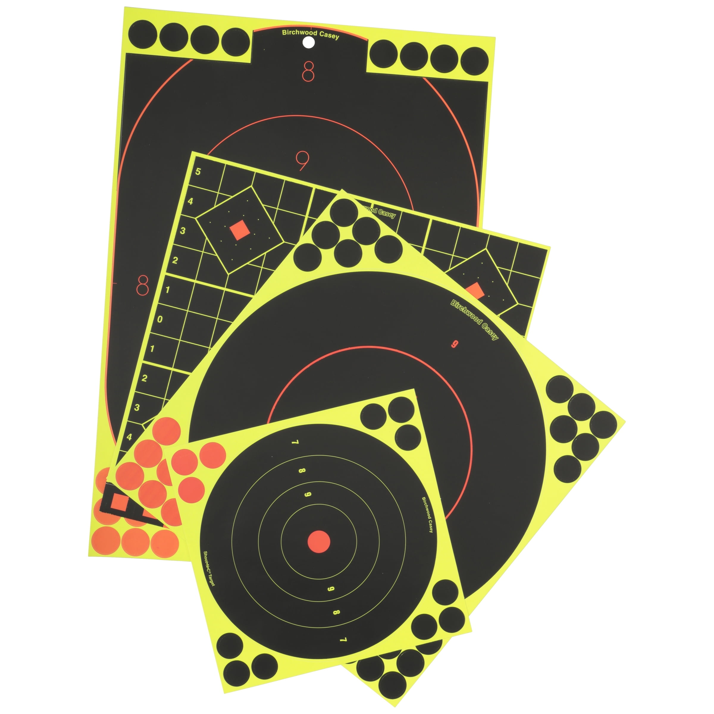 Birchwood Casey Shoot N C Reactive Targets Pink Self Adhesive 6 Sheets 8" 34808 for sale online 