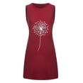 thumbnail image 3 of SMihono Robe d'Été pour Femmes Grande Taille Mode Poches Pissenlits Imprimé Sans Manches Robe de Nuit Décontractée, 3 of 5