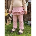 thumbnail image 3 of RUINIXCW Baby Girl Ruffle Pants 2 Pack Cute Solid Color Elastic Waist Trousers, 3 of 9