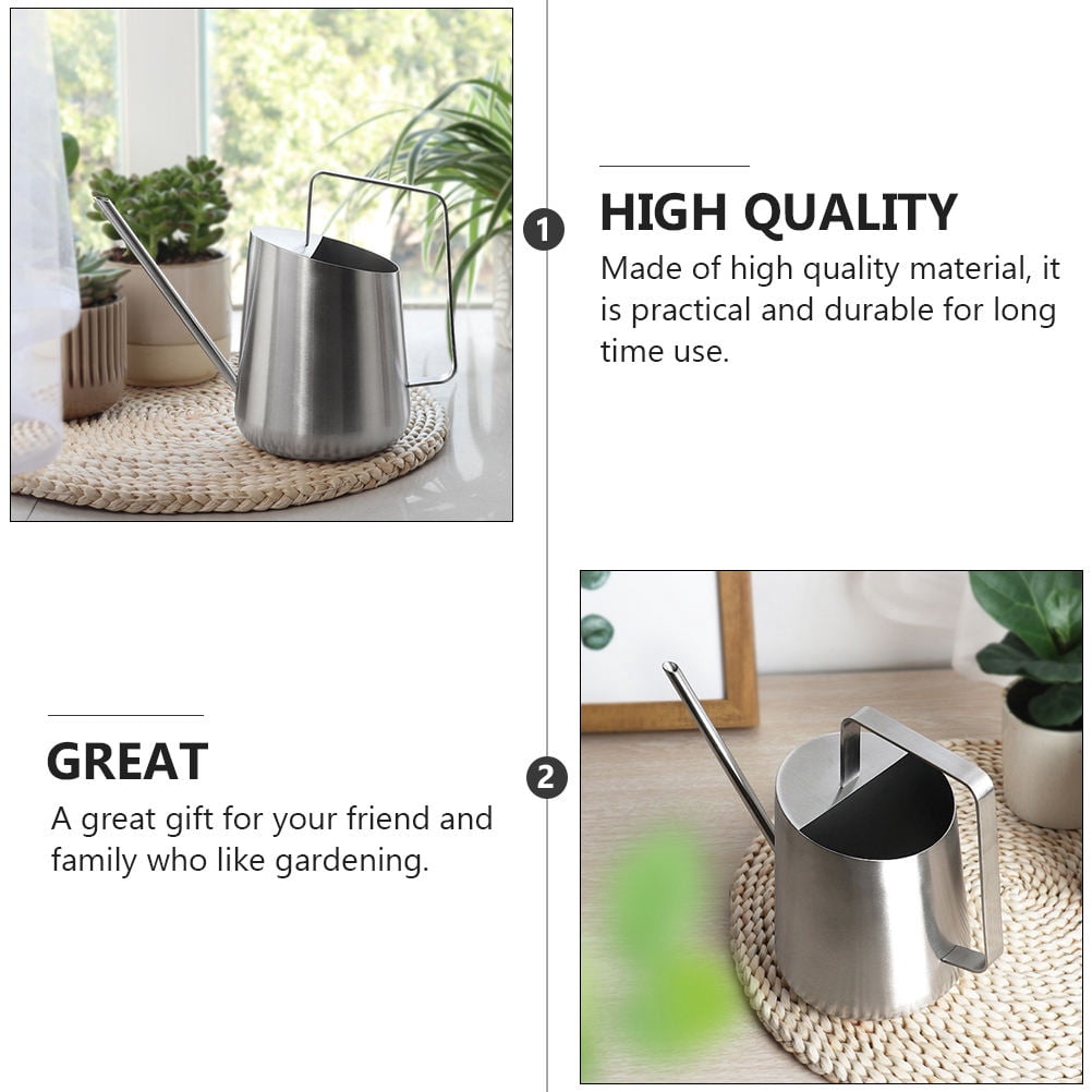 Worgeous Watering Can Stainless Steel Container Kettle Gardening Supply