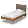 thumbnail image 4 of Baxton Studio Saul Dark Grey and Brown Finished Wood Twin Size Platform Bed, 4 of 20